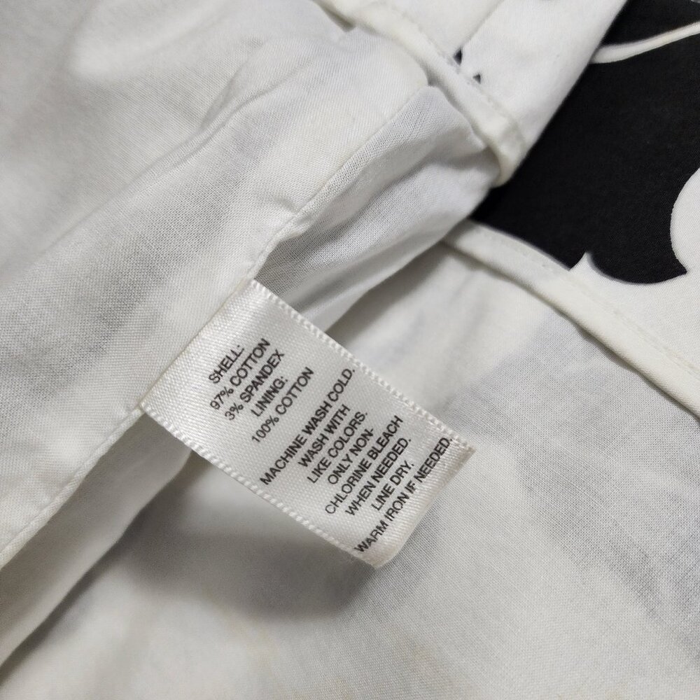 White House Black Market Women's Cotton Stretch White&Black Pencil Skirt Size 2 - Picture 5 of 7